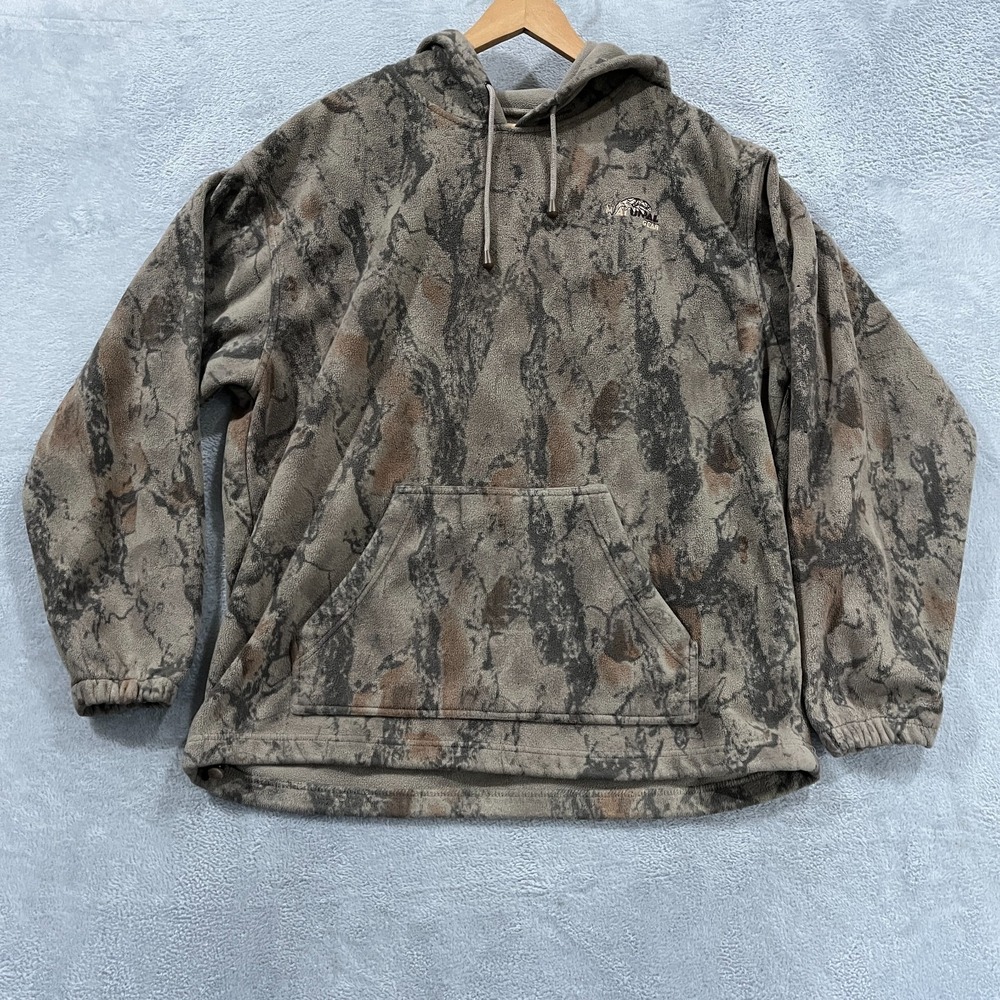 Natural Gear Men Large Hoodie Sweatshirt Hunting Outdoors Camouflage Camo Fleece